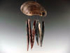 Obsidian Chime with Driftwood. 10" Long from Top of Hanger & 3" Wide.